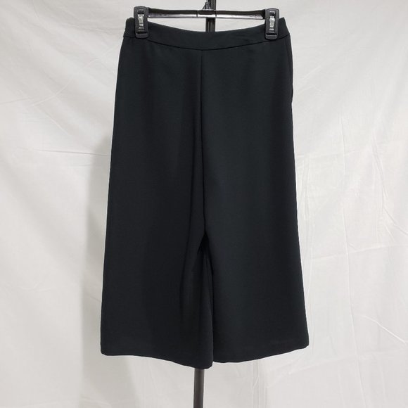 Whowhatwear Black Wrap Culottes Size 4 - Picture 10 of 10